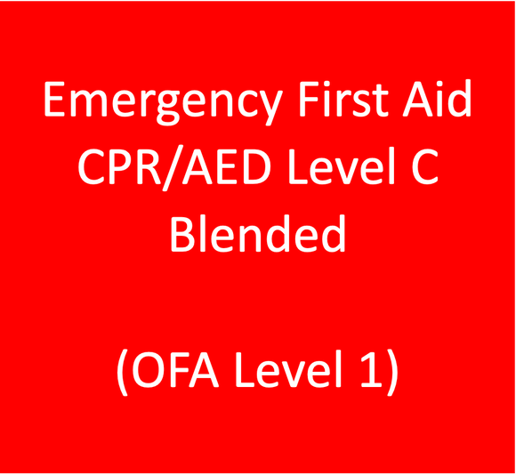 Emergency First Aid with CPR/AED Level C - Blended (OFA1 Equivalent)